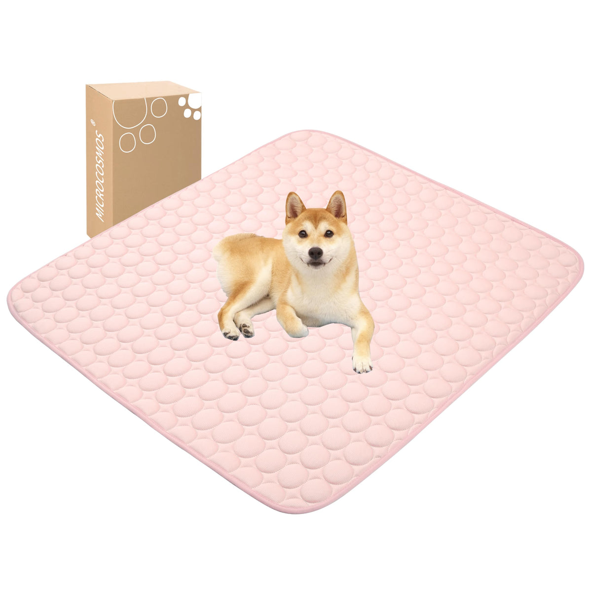 MICROCOSMOS Summer Cooling Mat & Sleeping Pad- Water Absorption Top, Easy Carry, EZ Clean, Materials Safe. Keep Cooling for Pets, Kids and Adults.(Navy Blue, 40" x 28")