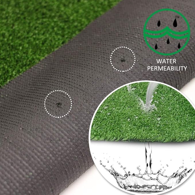 Petgrow Synthetic Artificial Grass Turf 11FTX18FT for Indoor Outdoor Dog Synthetic Grass Mat, Party Wedding Christmas Balcony Garden Astro Turf Rug,Drainage Holes Faux Fake Grass Rug Carpet for Pets