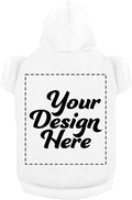 Personalized Dog Hooded Sweatshirt Custom Pet Pullover Hoodie Text/Image Small/Medium/Large Dogs,Puppy,Cat and Kitten (XX-Large, White)
