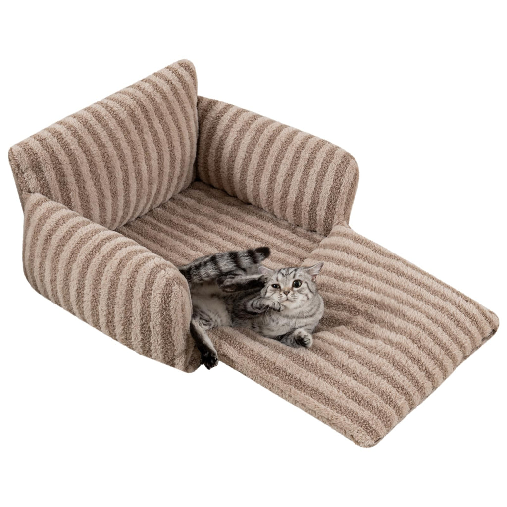 Hollypet Cat Bed Small Dog Orthopedic Couch Beds for Pets up to 20 lbs