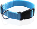 Adjustable Nylon Dog Collar, pet Collar 1 Inch 3/4 Inch 5/8 Inch Wide, for Large Medium Small Dogs (L(1" x 16-23")