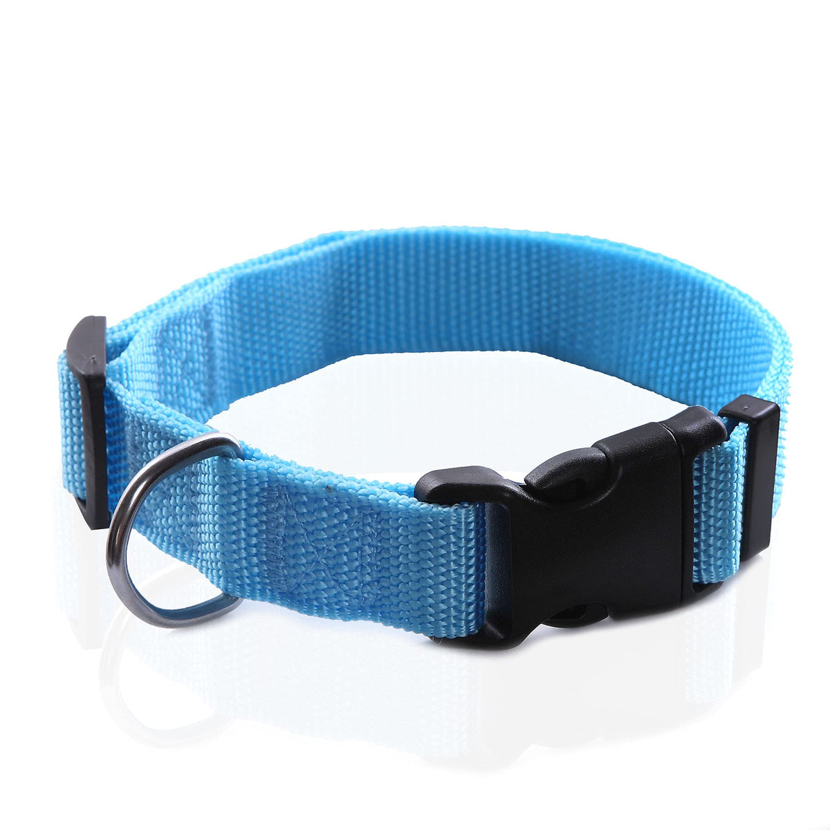 Adjustable Nylon Dog Collar, pet Collar 1 Inch 3/4 Inch 5/8 Inch Wide, for Large Medium Small Dogs (L(1" x 16-23"), Brown)