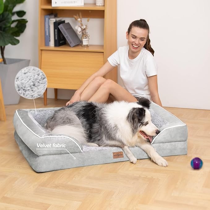 Comfort Expression Waterproof Orthopedic Dog Bed for Medium Size Dog