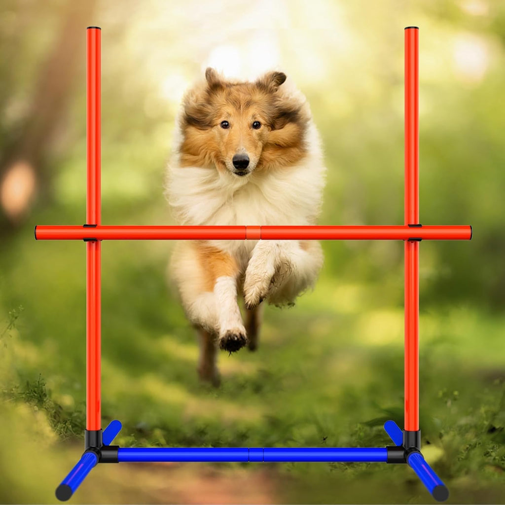 Uzpomel Dog Agility Equipment Set with Tunnel & Obstacles for Training