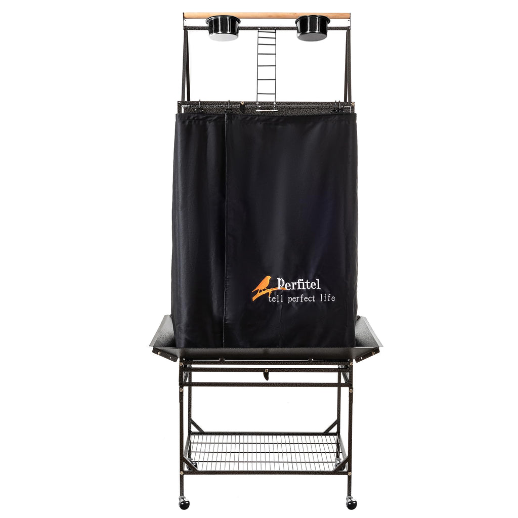 Perfitel Bird Cage Cover Black Good Night Blackout Birdcage Cover (68 inch)