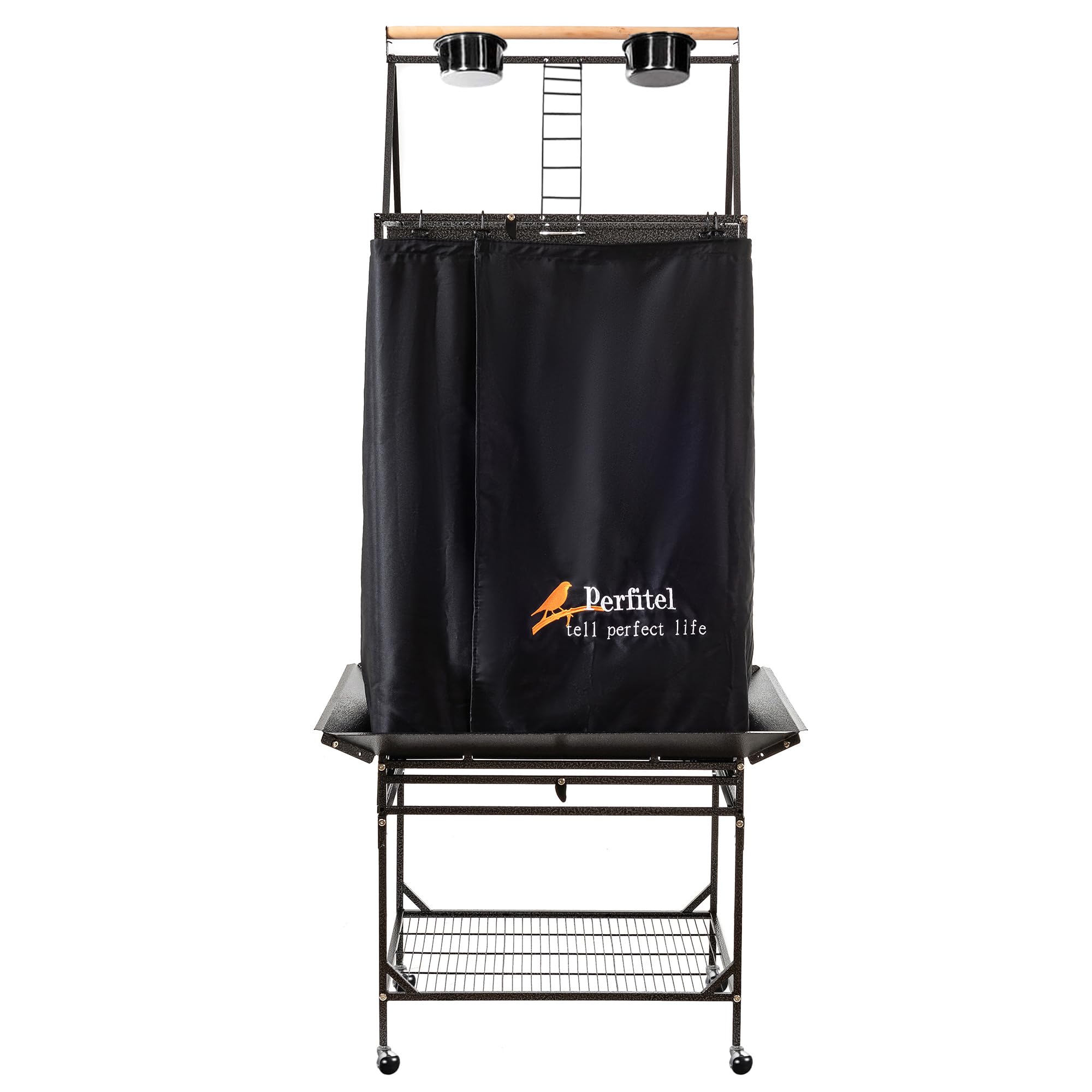 Perfitel Bird Cage Cover Black Good Night Blackout Birdcage Cover (68 inch)
