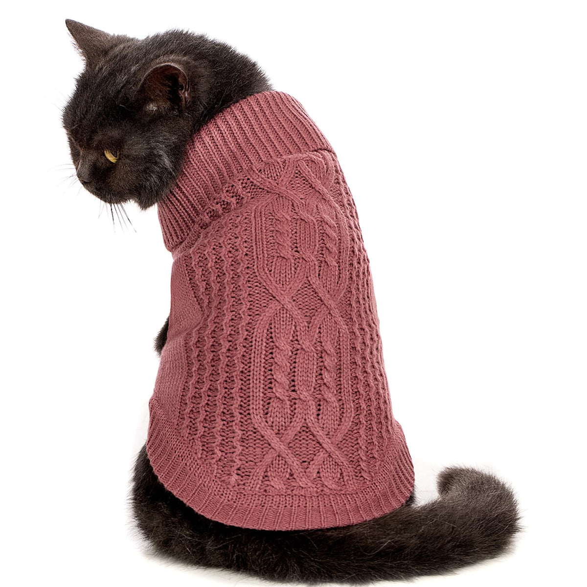 Jnancun Cat Sweater Stretchy,19 Colors,6 Sizes,Snug Winter Cat/Dog Outfit