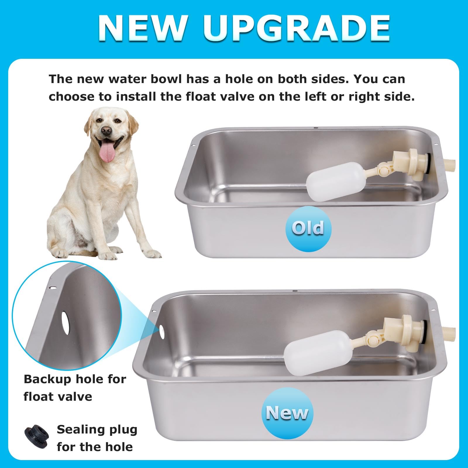 ZHEQOGZH 3 Gallon Automatic Dog Water Bowl Dispenser Outdoor Dog Waterer