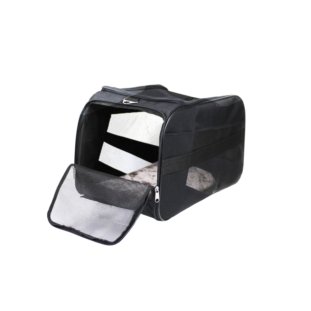 dbest products Pet Smart Cart, Medium, Black, Rolling Carrier with wheels soft sided collapsible Folding Travel Bag, Dog Cat Airline Approved Tote Luggage backpack