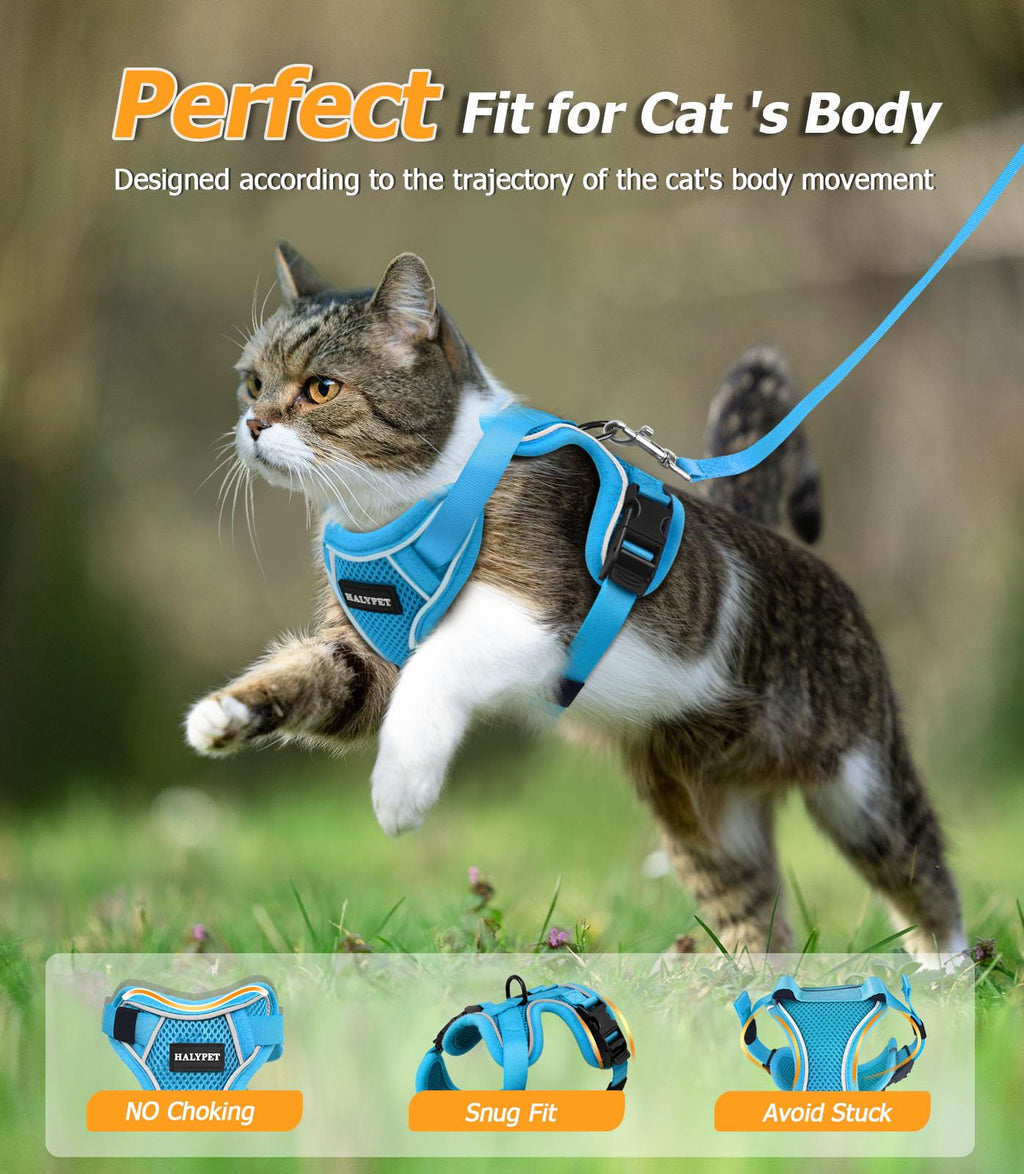 Cat Harness and Leash Set,Escape Proof Kitten Harness,Night Blue