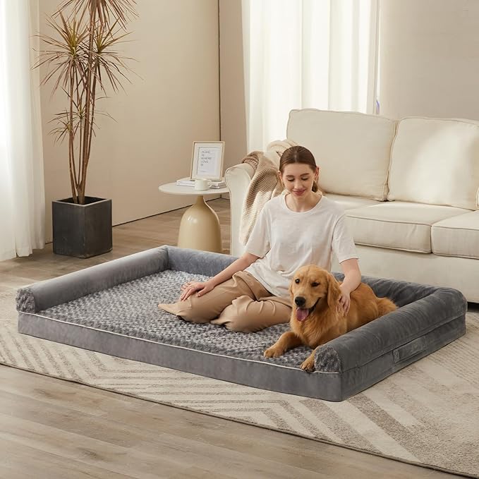 BFPETHOME Orthopedic Washable XLarge Dog Bed for Senior Dog Cozy Sleep