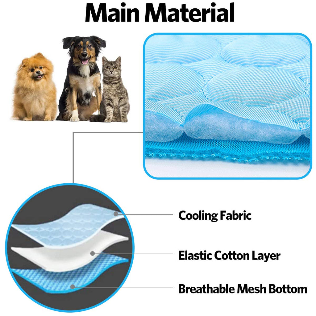 aingycy Dog Cooling Mat Pet Cooling Pads Dogs & Cats Pet Cooling Blanket for Outdoor Car Seats Beds (22IN*28IN)