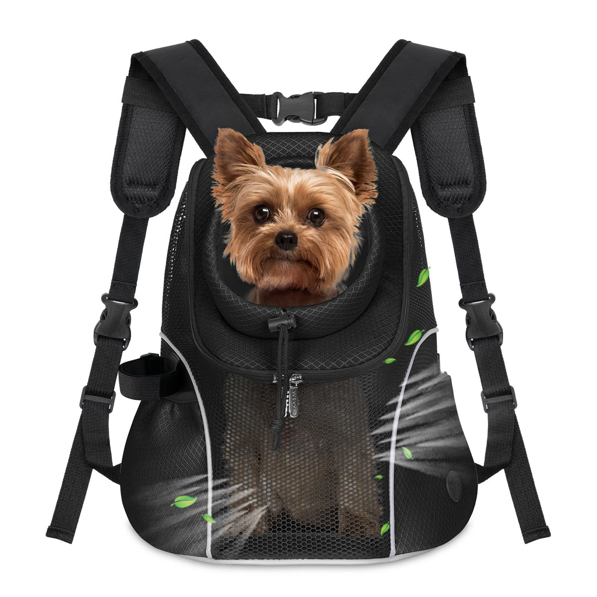 WOYYHO Pet Dog Carrier Backpack, Ventilated Mesh Small Dog Front Backpack