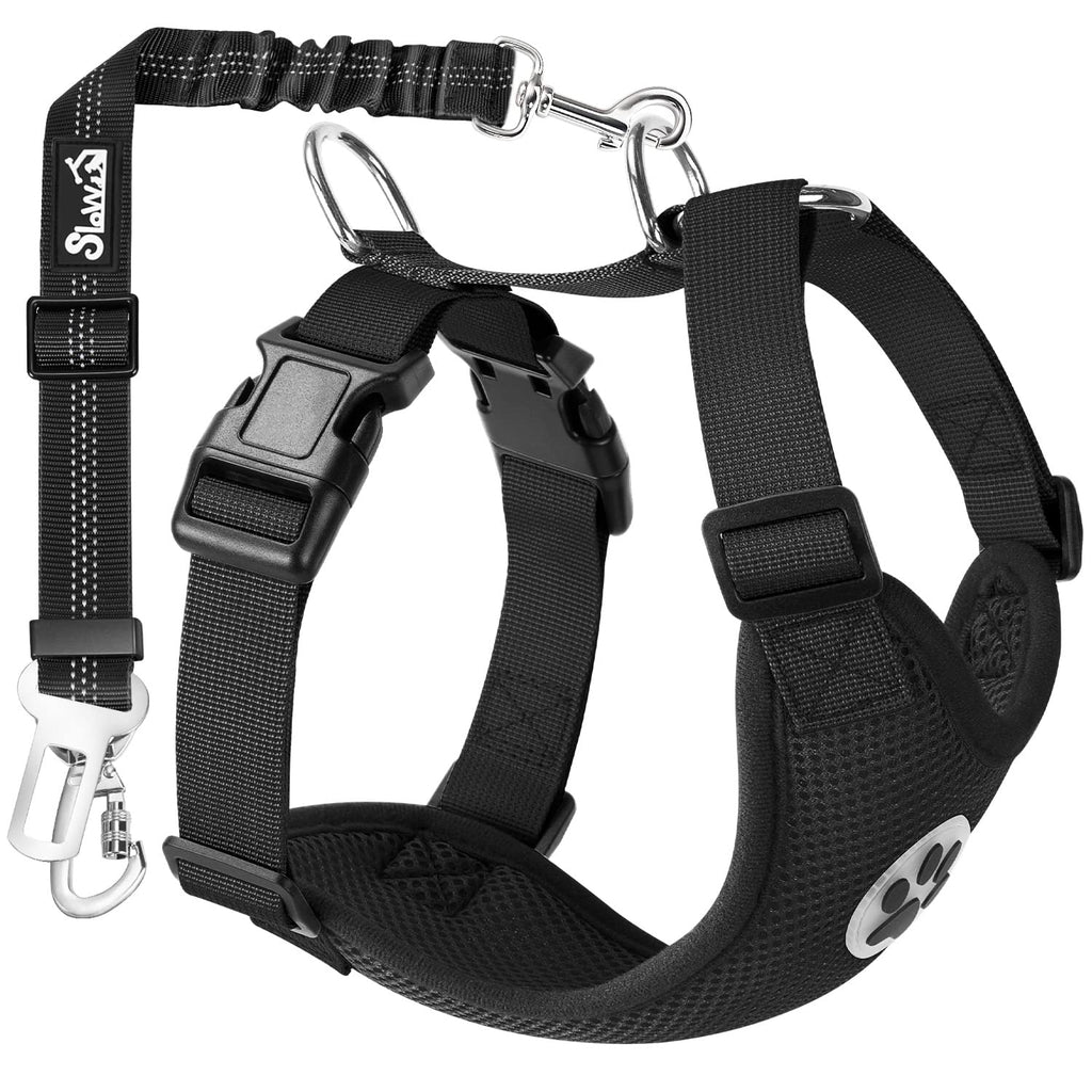 SlowTon Dog Seat Belt Harness for Car, Dog Car Harness & Seatbelt, B M