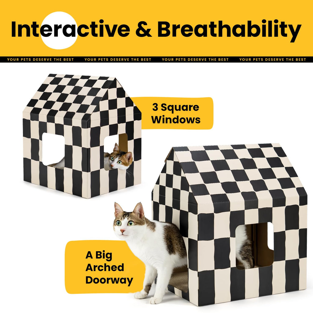 Conlun Large Cat House Scratching Pad Indoor Cave <18 lbs