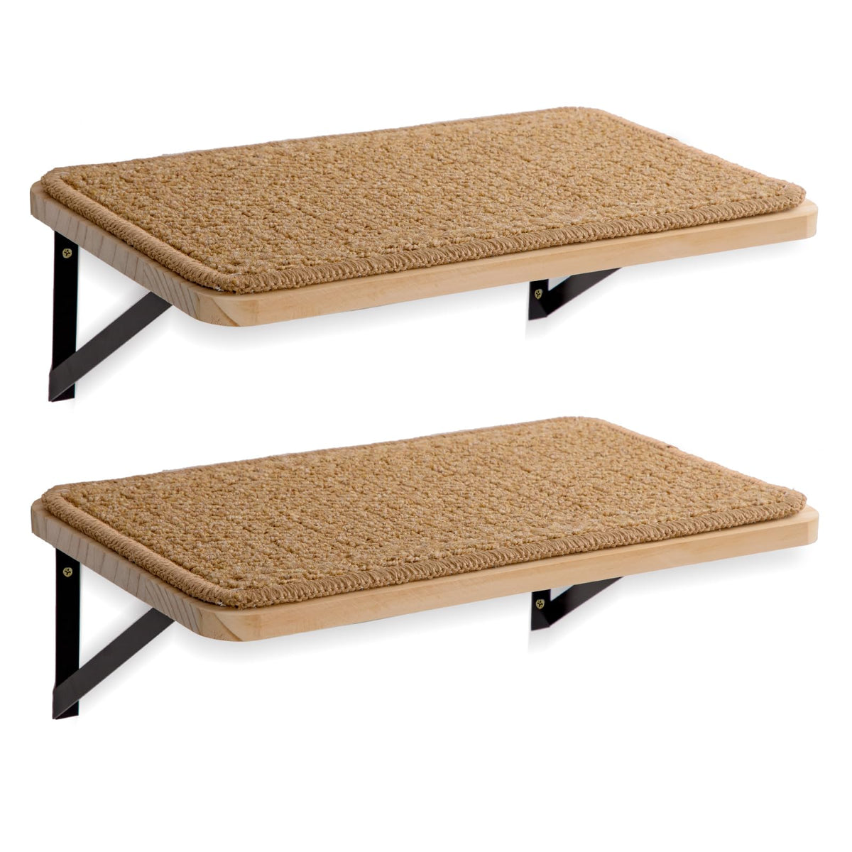 2 Pack 4 Steps Cat Wall Shelves and Stairs with Sisal Rope.Cat Wall Steps/Ladder Furniture ＆ cat Tree Supplies(Catstairs 2Pack-4Steps)