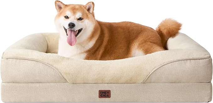 EHEYCIGA Orthopedic XL Dog Bed for Large Dog, Memory Foam Dog Couch