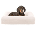 PETMAKER Memory Foam Orthopedic Dog Bed for Small Pets, Cream, 26”x19”x5.7”