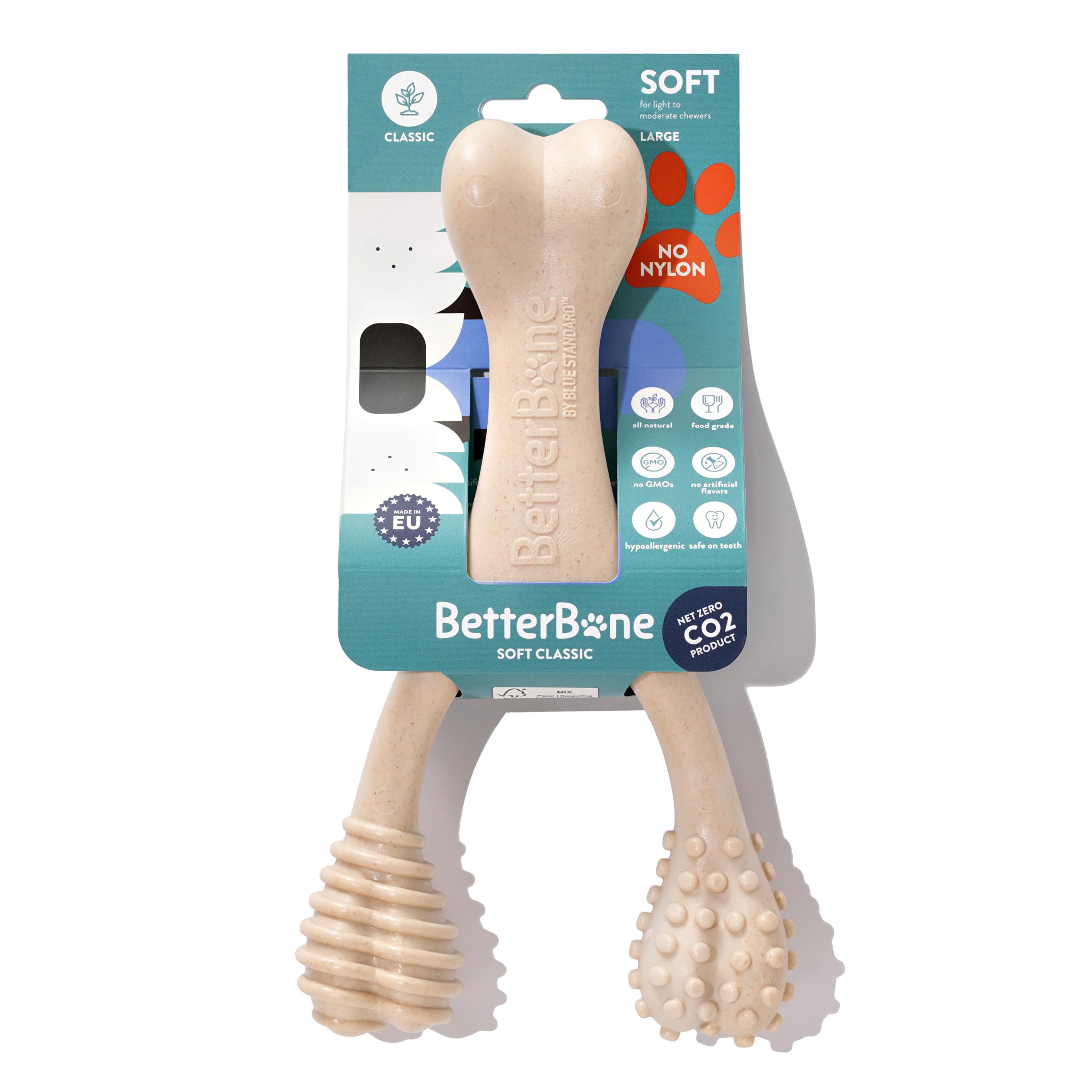 BetterBone - Soft Density - Ideal for Light to Moderate Chewers - All-Natural, Nylon-Free Dog Chew Toys - Non-Toxic, Promotes Dental Health, Splinter-Resistant, Sustainably Made