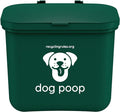 Small Hanging Wastebasket for Dog Poop in Green (Holds 7-14 Bags)