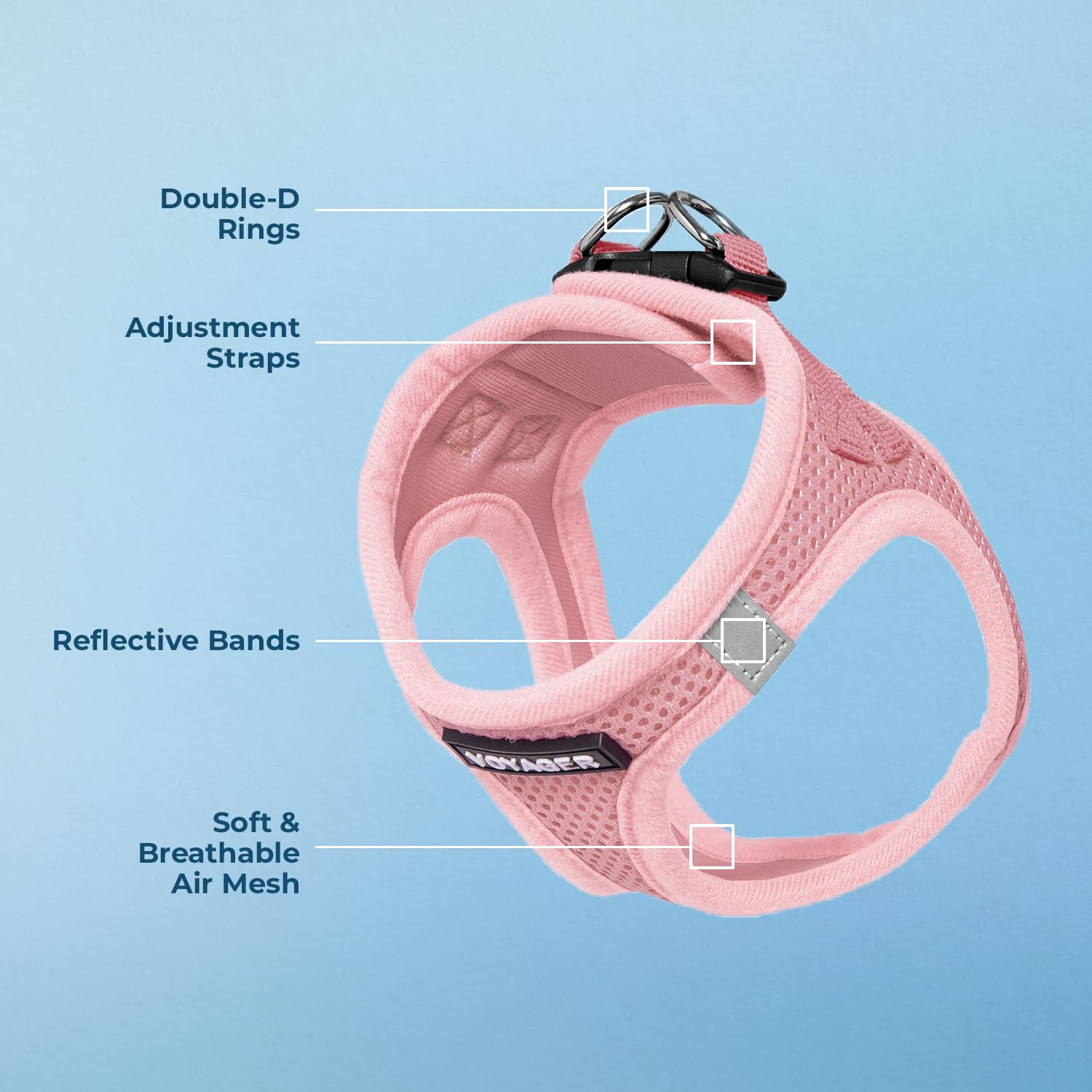 Voyager Step-in Air Dog Vest Harness - Pink, Small
