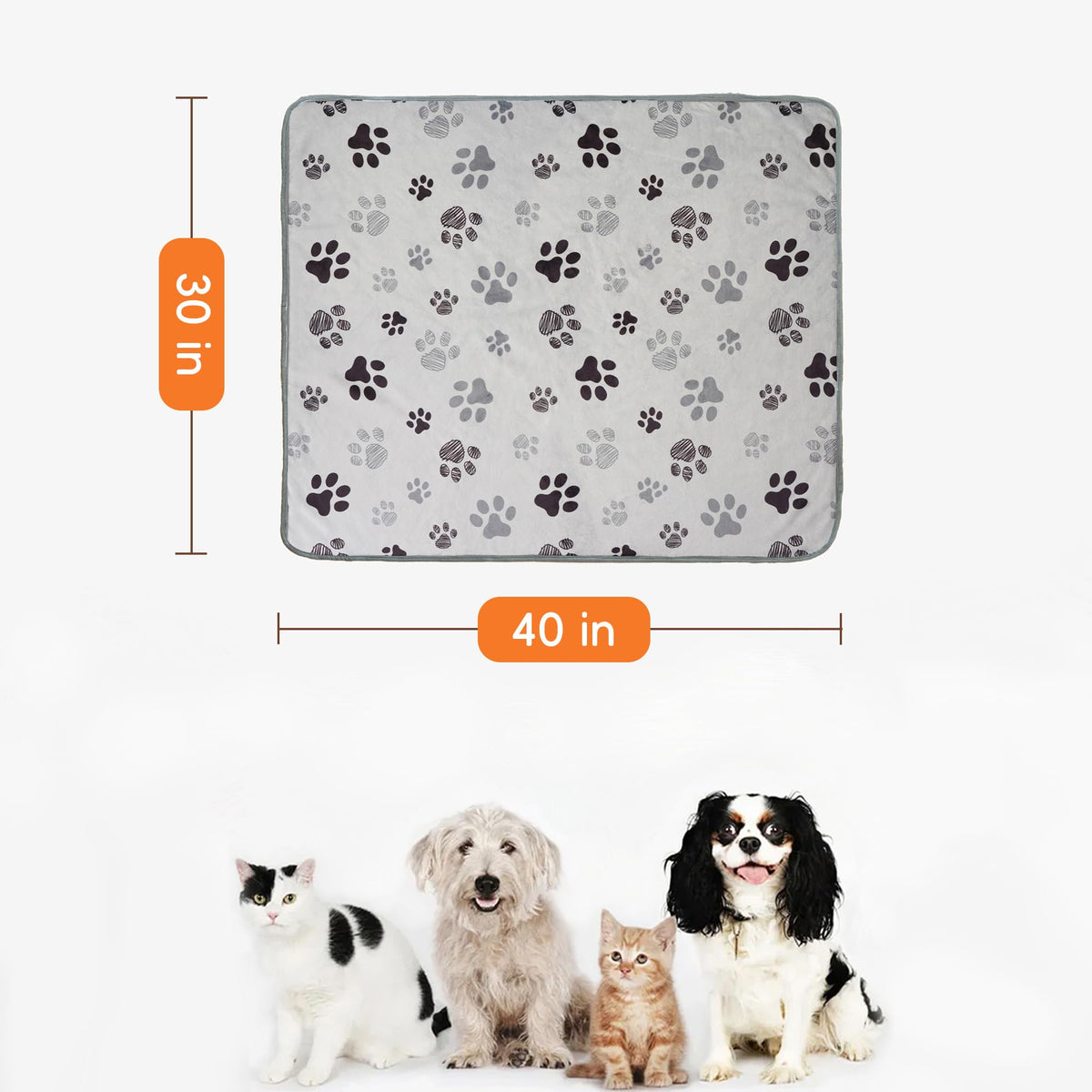 CAPT.SNOOZE Waterproof Pet Blanket for Small Dogs and Cats 30"x40"