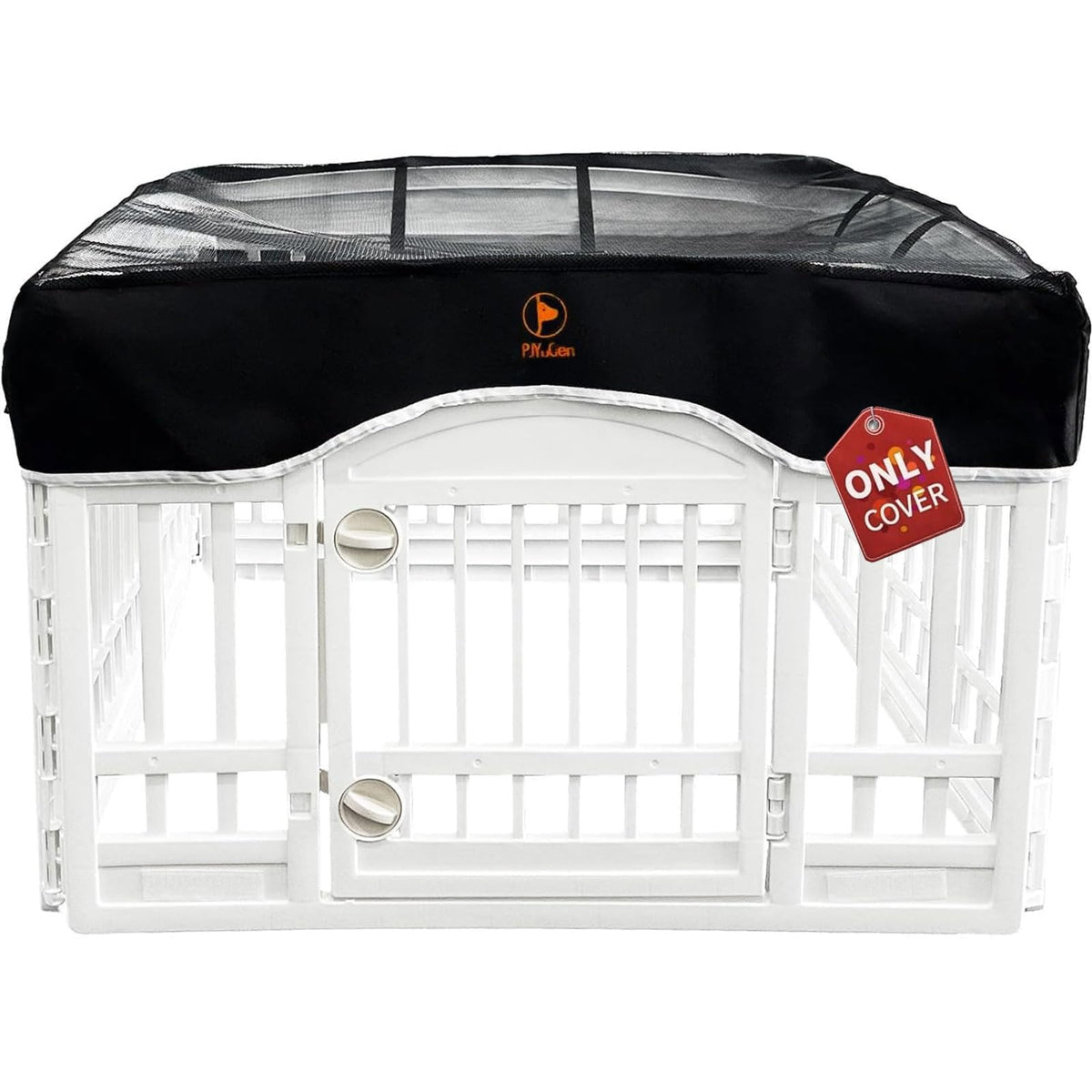 PJYuCien Square Playpen Top Cover for 24'' Width 8 Panel Pen, Black