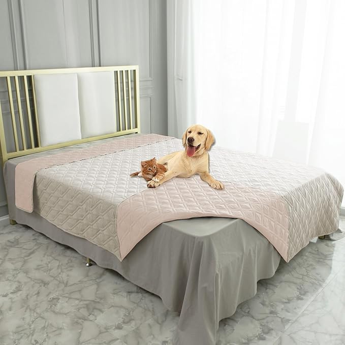 Ameritex Waterproof Dog Bed Cover Pet Blanket for Furniture Bed Couch Sofa Reversible — 82x82 Inch (Pack of 1)