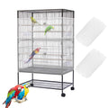 SYOOY Bird Cage Seed Catcher,Large Birdcage Net Cover,Bird Cage Accessories for Parrot Parakeet Cockatiels Conures Macaw African Round Square Cages(118 * 31inch)