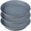 Bleuhome 3 Pack of 25 26 inch Plant Saucer (22.7 Inch Base), 4.2" Depth, Large Deep Heavy Duty Plastic Flower Planter Water Trays for Indoors Outdoor, Plant Potted Bowl, Plant Drip Trays (26", Black)
