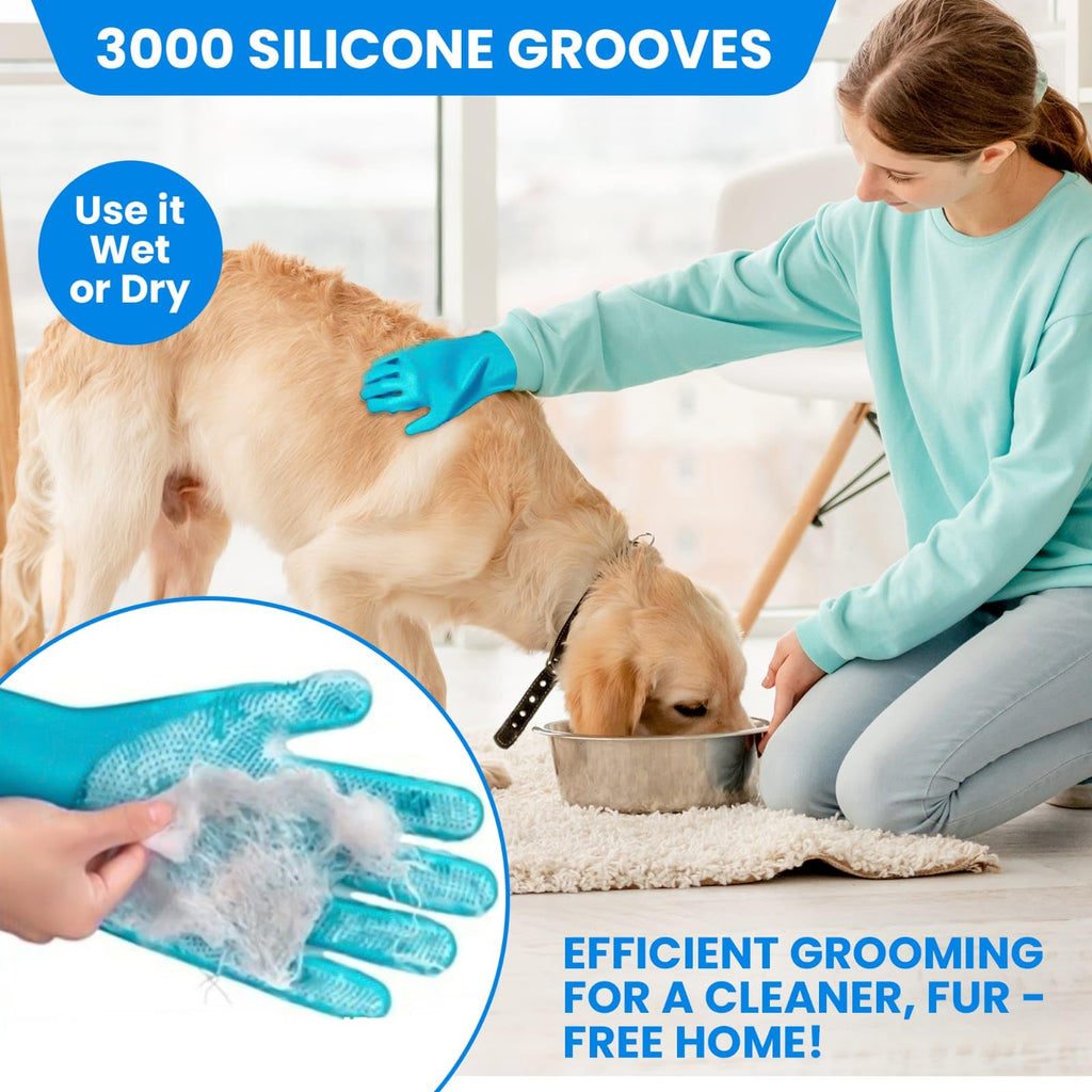 9PCS Pet Grooming & Bathing Kit with Storage Bag for Dogs & Cats
