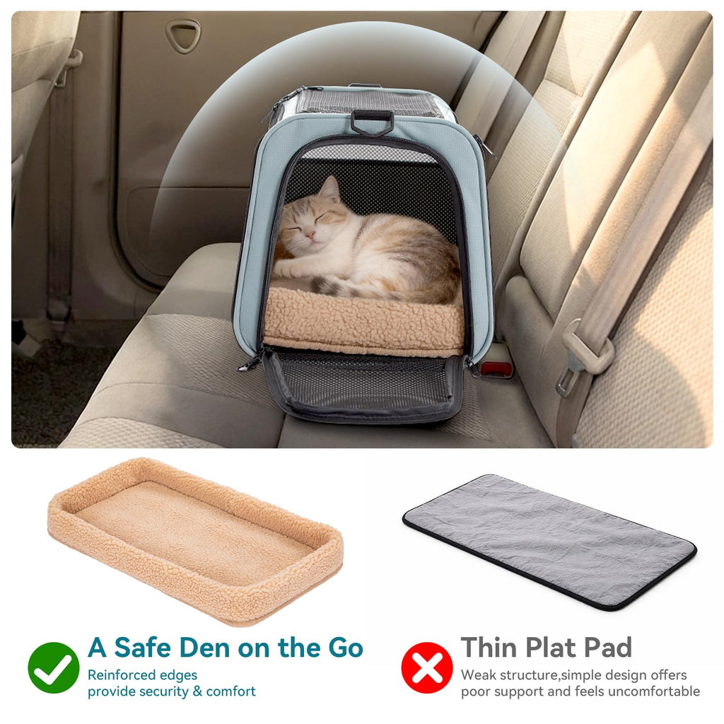 PETSFIT Cat Carrier Soft with Patented Safety Buckles, Safe for Car Travel
