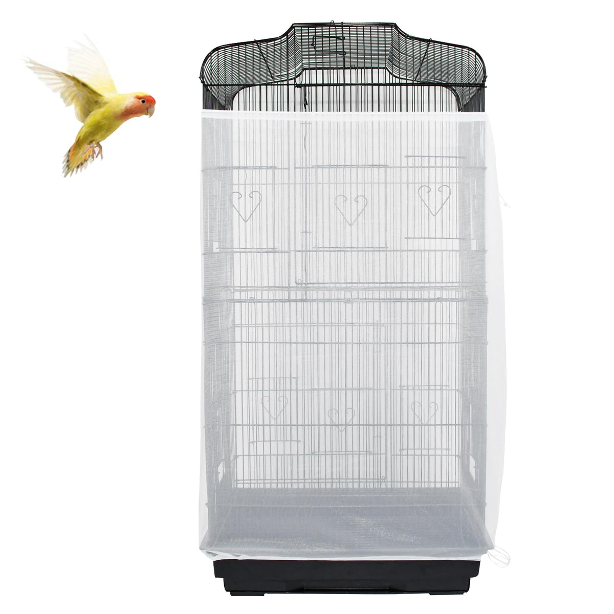 ASOCEA 2 Pack Bird Cage Seed Catcher, Parrot Parakeet Macaw African Grey