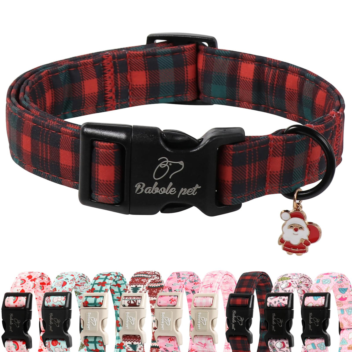 Babole Pet Nylon Dog Collar - Adjustable Orange Soft Webbing Dog Collars for Small Medium Large Dogs Boy Girl Puppy Collar with Safety Metal Buckle XS