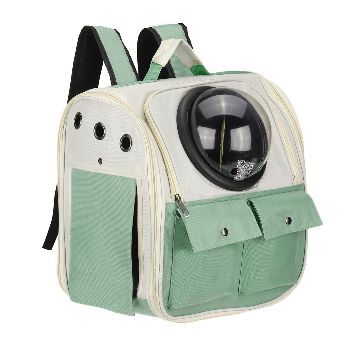 PETAXCELL Pet Backpack Carrier, Portable and Ventilated, Oxford Cloth, Dogs Cats and Small Animals Travel Bag 12.99", (Blue, 1 Pcs), Intended for Hiking/Camping/Traveling