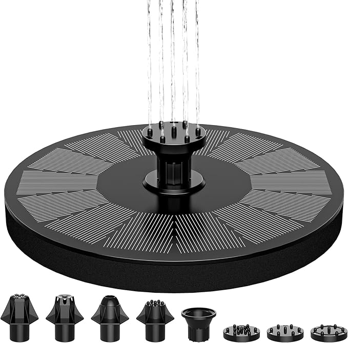 Solar Fountain Water Pump for Bird Bath, Floating Solar Powered Water Fountain Pump for Bird Bath, Garden, Pond, Pool