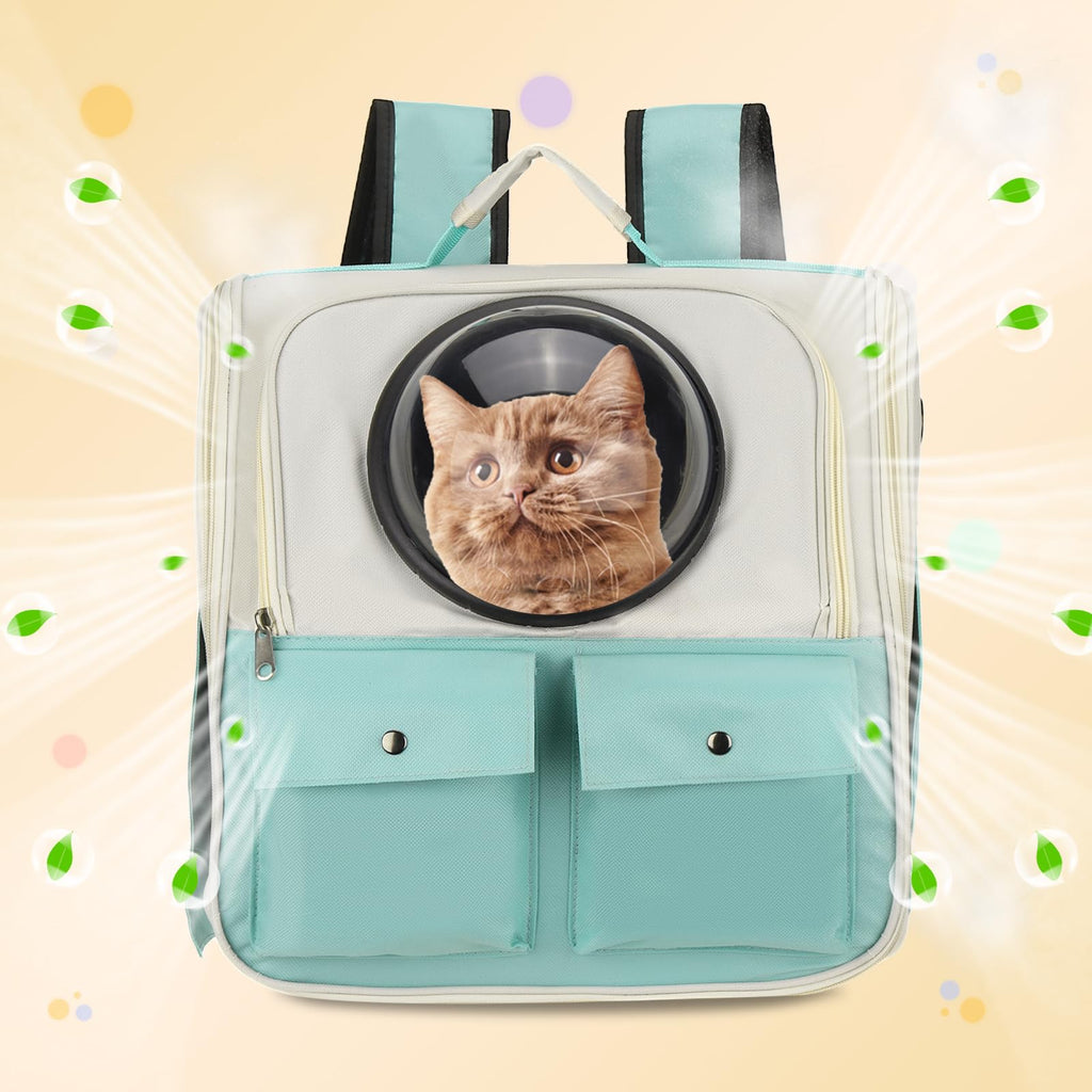 PETAXCELL Pet Backpack Carrier, Portable and Ventilated, Oxford Cloth, Dogs Cats and Small Animals Travel Bag 12.99", (Blue, 1 Pcs), Intended for Hiking/Camping/Traveling