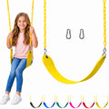 Jungle Gym Kingdom Swing for Outdoor Swing Set - Swing Seat Replacement Kit with Heavy Duty Chains - Backyard Swingset Playground Accessories for Kids - Yellow, 1 Pack