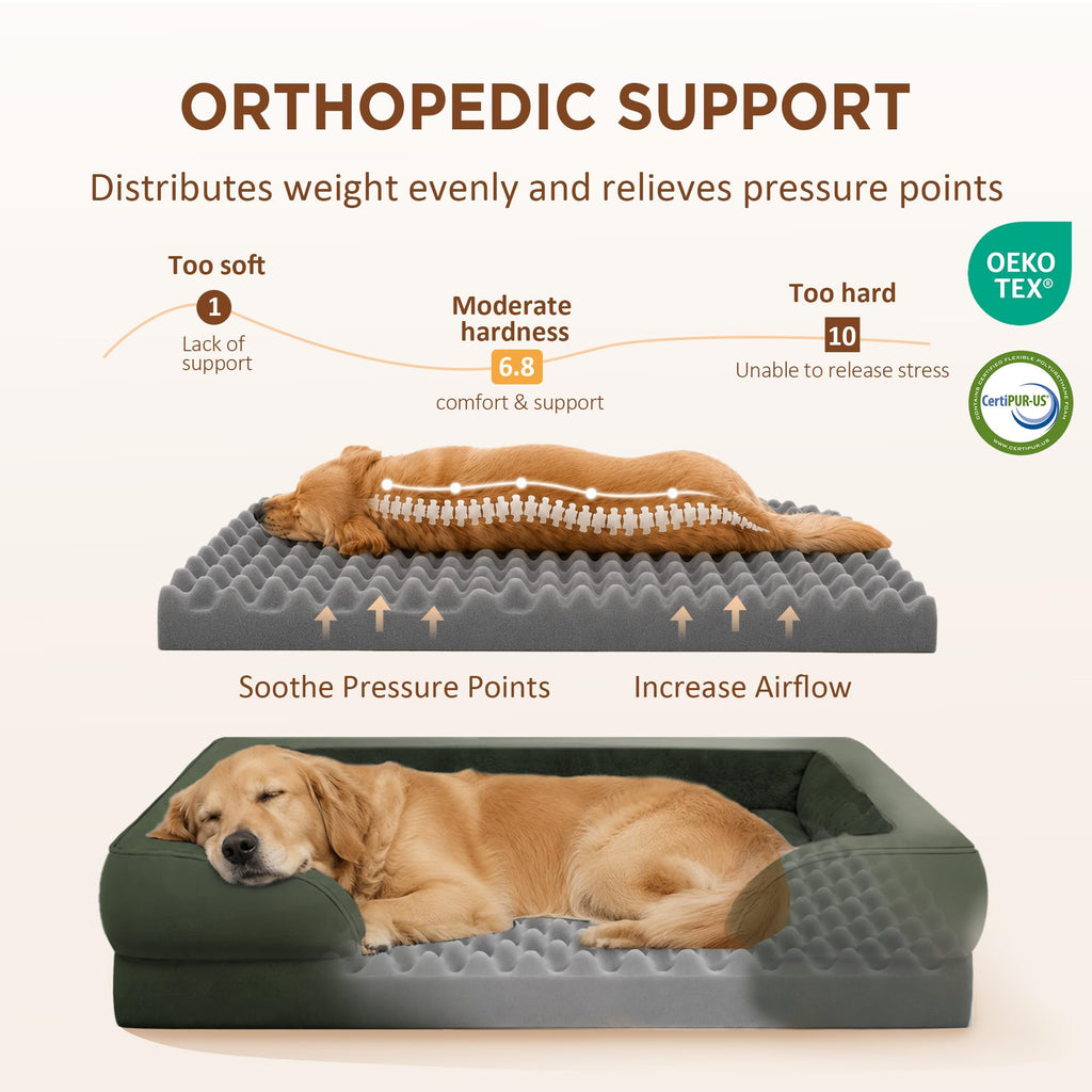 Comfort Expression Waterproof Orthopedic Dog Beds for Extra Large Dog