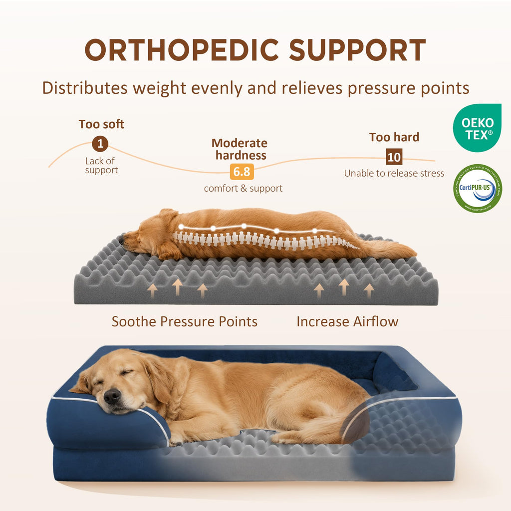 Comfort Expression Waterproof Orthopedic Dog Beds for Extra Large Dog