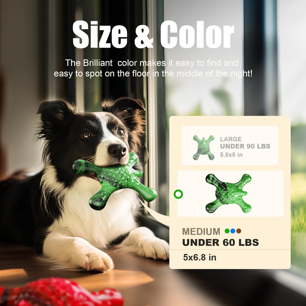 Ouilter Dog Toys for Small Dogs, Nylon Indestructible Dog Toy for Small Dogs, Hedgehog Puppy Chew Toys with Bacon Flavor,Long Lasting, Puppy Teething Toys, Green