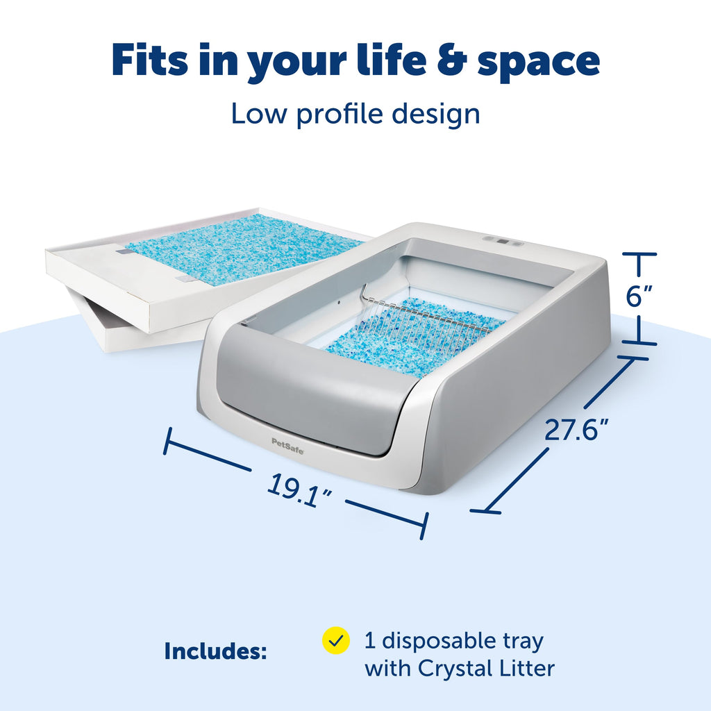 PetSafe ScoopFree Crystal Pro Legacy Self-Cleaning Litter Box, Uncovered
