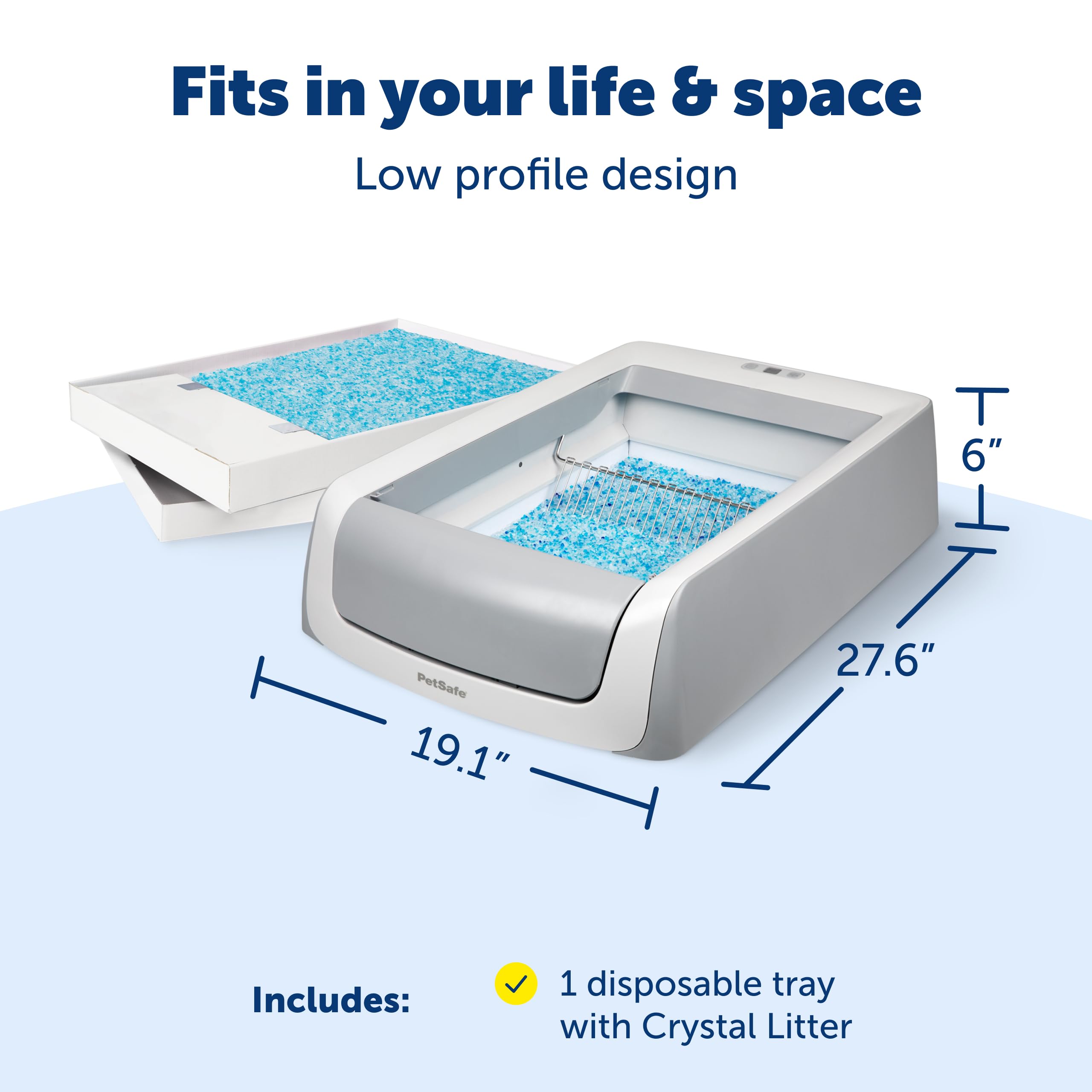 PetSafe ScoopFree Crystal Pro Legacy Self-Cleaning Litter Box, Uncovered