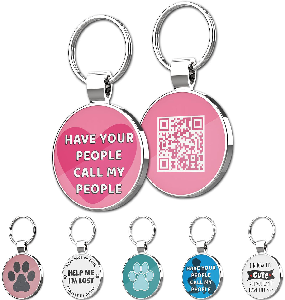 MYLUCKYTAG QR Code Dog Tags - Scan for Instant Pet Location Alert Email