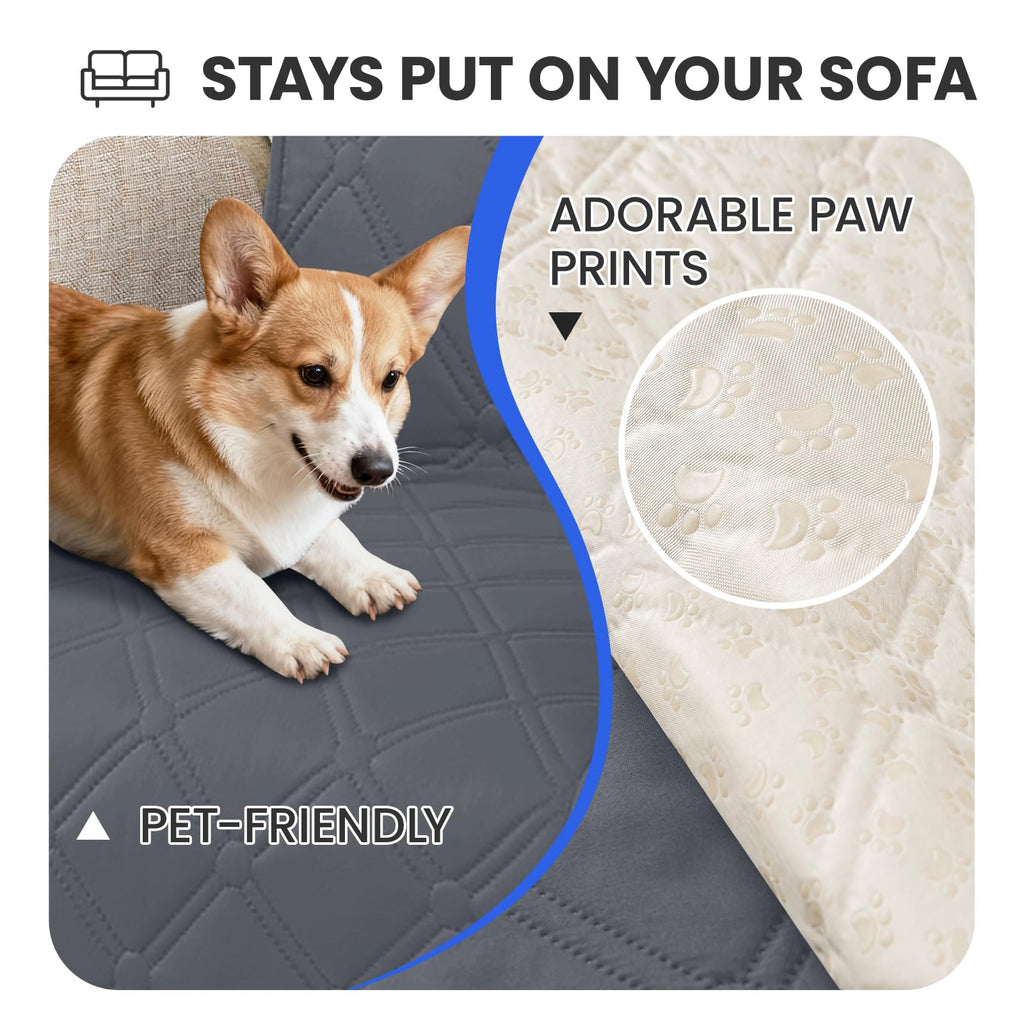CYCMACO Waterproof Dog Bed Cover Pet Blanket, Soft Couch Cover for Dogs Washable, Non-Slip Dog Blanket Protect Furniture Couch Sofa Car for Puppy Large Dogs Cat (30x70 Inch, Dark Grey)