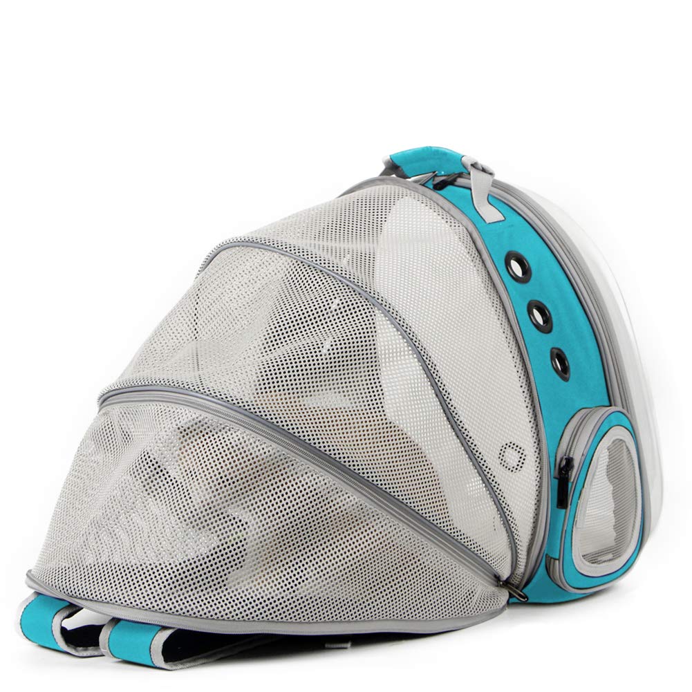 Back Expandable Cat Backpack Carrier, Fit up to 12 lbs, Space Capsule Bubble Window Pet Carrier Backpack for Cat and Small Puppy