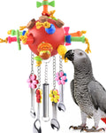 KATUMO Parrot Toys - Colored Chew Toys & Bird Spoons for Parrot, African Grey, Conure, Caique, Quaker, Small Cockatoo, Mini Macaw, Eclectus & Similar Small Medium Birds