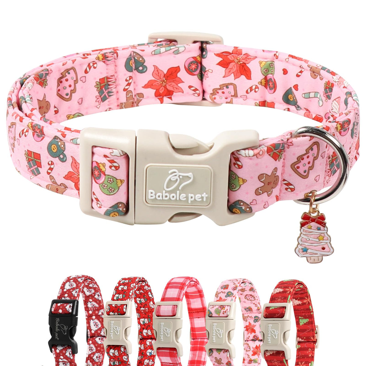 Babole Pet St Patricks Day Dog Collar for Giant Large Dogs - Lucky Flower Shamrock Green Dog Collars, Cute Irish Clover Puppy Collar with Quick Release Buckle for Girls&Boys Dogs XL