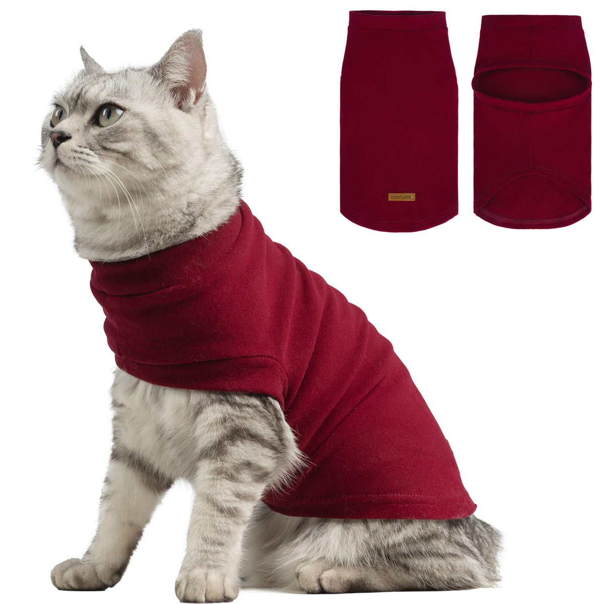 EXPAWLORER Cat Sweater Warm Fleece Pet Clothes for Cats Only
