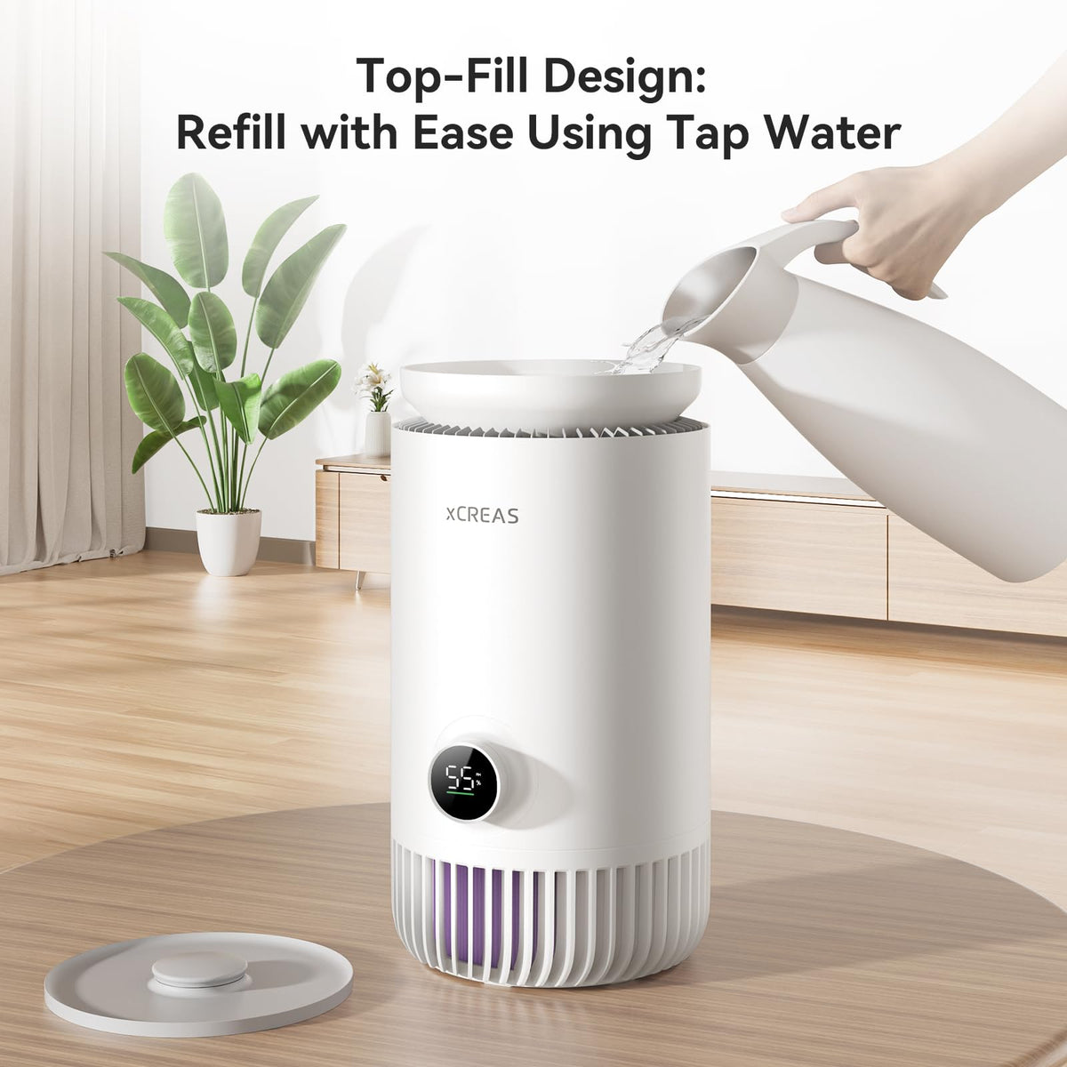 xCREAS Enhanced Humidifier & Air Purifier Combo, 0.8-Gal Top Fill